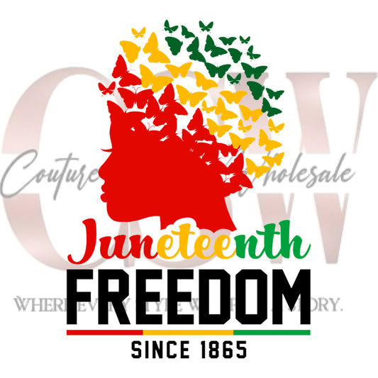 Juneteenth Freedom Butterfly Crown,Heat Transfers